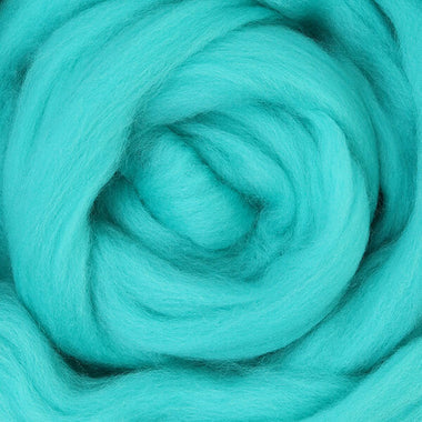 Ashford Corriedale Fibre 100g Pack - 067 Dyed  Sliver Aqua - DSFP100