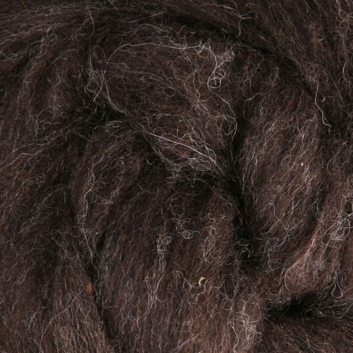 Ashford Corriedale Sliver - 100gm Bag (30 Micron) -  Dark 094