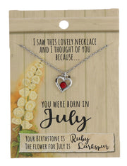 Birthstone Necklace July - BSN007