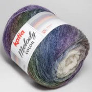 Katia Melody Colour 301 - Off White, Blue, Green, purple mix