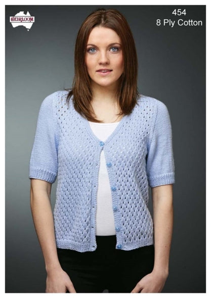 Leaflet 454 - Heirloom Short Sleeve Lace Cardi