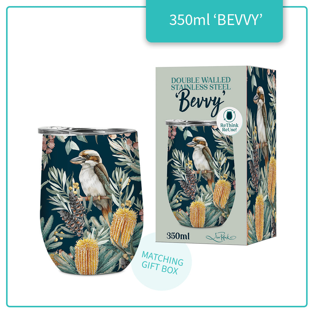 Lisa Pollock - Bevvy Travel Mug 350ml - Bush Guardian SSB07