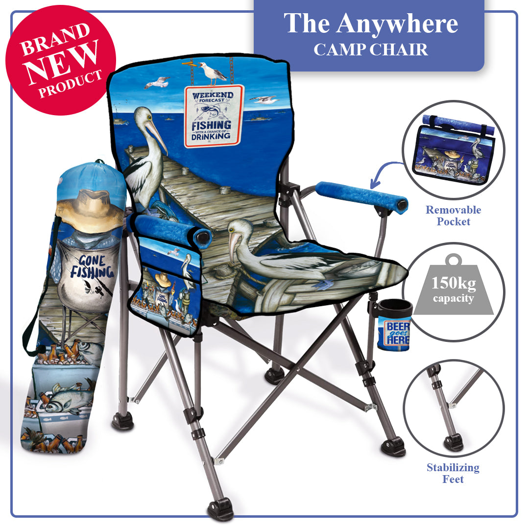 Lisa Pollock Camping Chair - Gone Fishing - CHAIR1