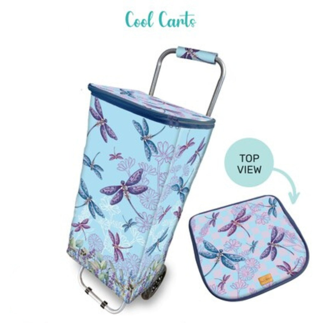 Lisa Pollock Insulated Cool Cart - Lavender Dragonflies TRL06