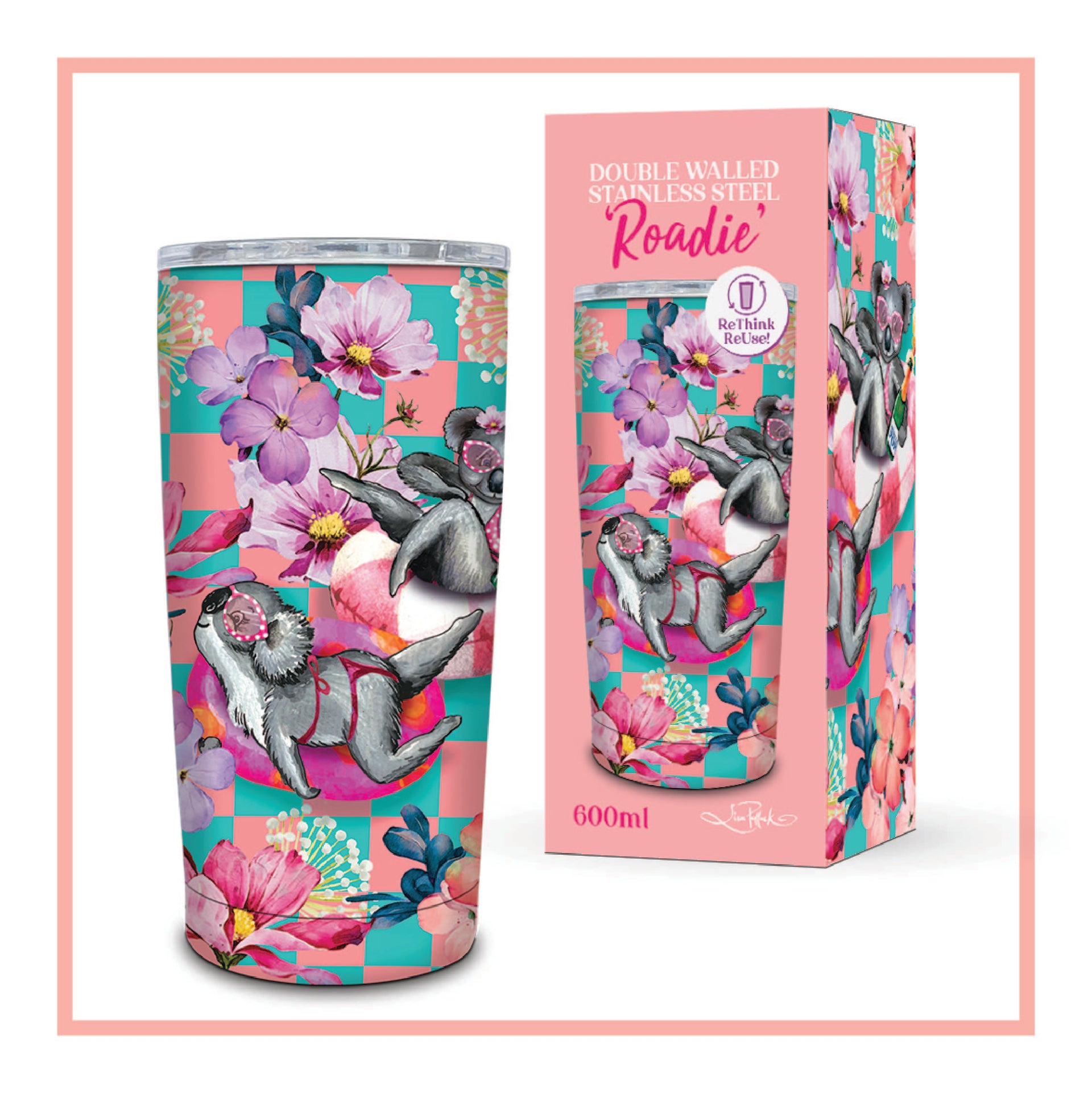 Lisa Pollock Roadie Travel Mug - Koala Pool SSRM30