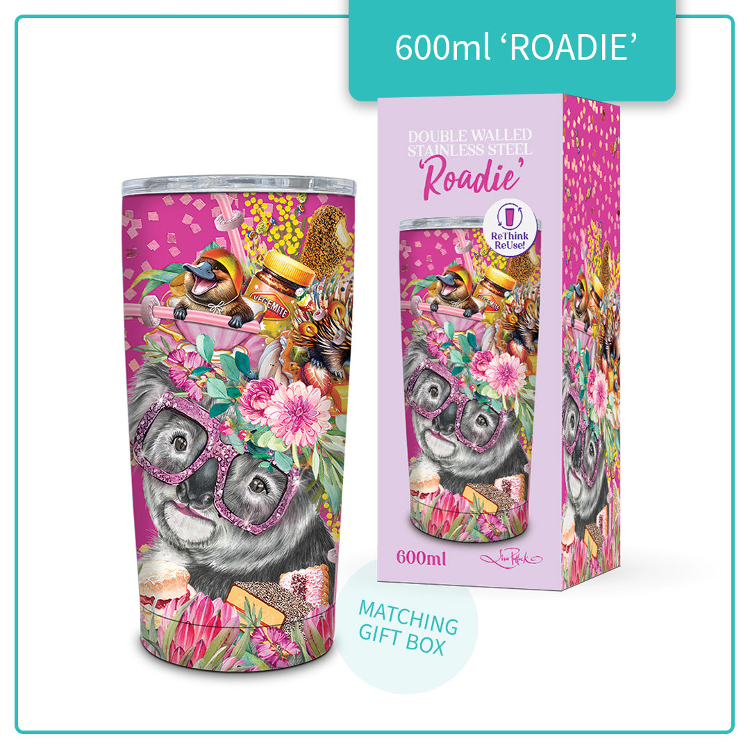 Lisa Pollock Roadie Travel Mug - Oz Foodie Koala SSRM33