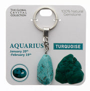 Natural Gemstones Keyring - Aquarius MBS033