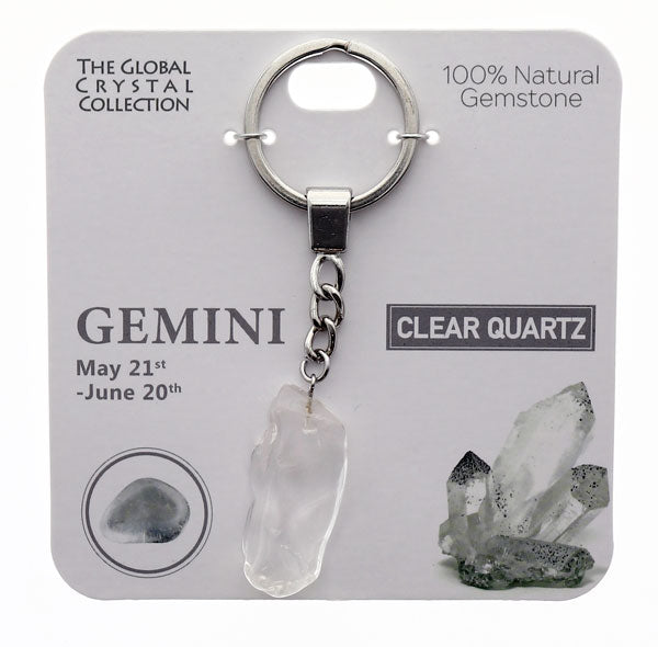 Natural Gemstones Keyring -  Gemini MBS009