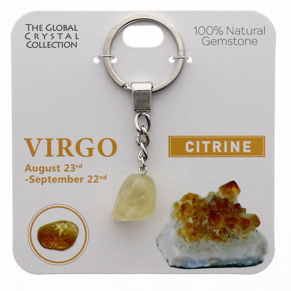 Natural Gemstones Keyring - Virgo MBS018